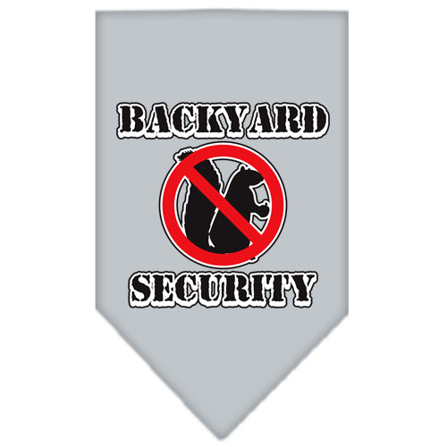 Backyard Security Screen Print Bandana Grey Large